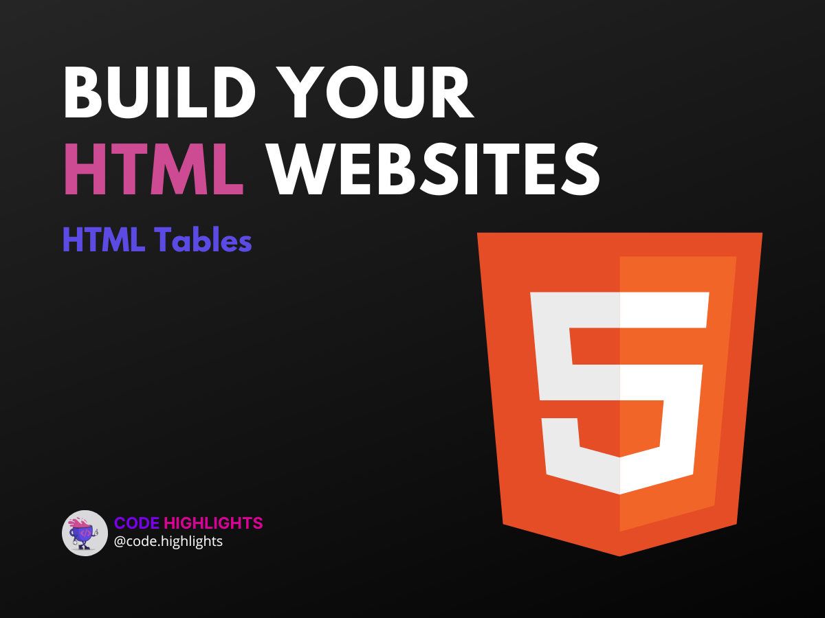 learn html tables